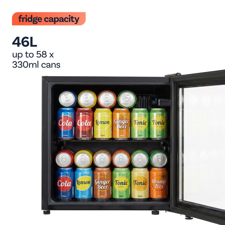 electriQ 46L Drinks Cooler - Black