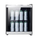 eiQ48DFCHBLK electriQ 48 Litre Drinks Fridge - Black with Chrome Strips