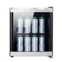 Refurbished electriQ eiQ48DFCHBLK 48 Litre Drinks Fridge Black with Chrome Strips