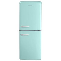 electriQ 153 Litre 60/40 Retro Freestanding Fridge Freezer - Blue Total No Frost