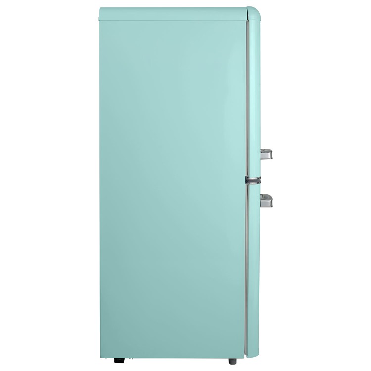 electriQ 153 Litre 60/40 Retro Freestanding Fridge Freezer - Blue Total No Frost