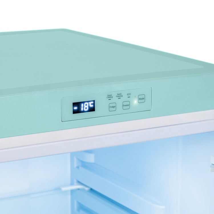 electriQ 153 Litre 60/40 Retro Freestanding Fridge Freezer - Blue Total No Frost