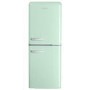 electriQ 153 Litre 60/40 Retro Freestanding Fridge Freezer - Mint Green Total No Frost