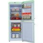 electriQ 153 Litre 60/40 Retro Freestanding Fridge Freezer - Mint Green Total No Frost