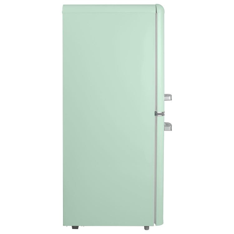 electriQ 153 Litre 60/40 Retro Freestanding Fridge Freezer - Mint Green Total No Frost