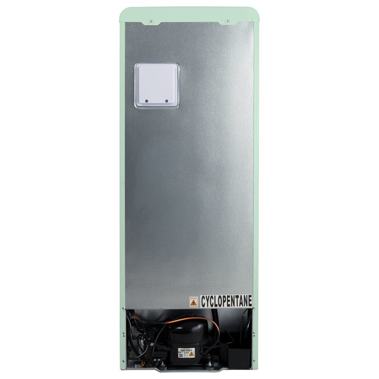 electriQ 153 Litre 60/40 Retro Freestanding Fridge Freezer - Mint Green Total No Frost