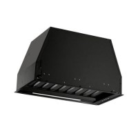 electriQ 52cm Canopy Cooker Hood with Baffle Filters - Black