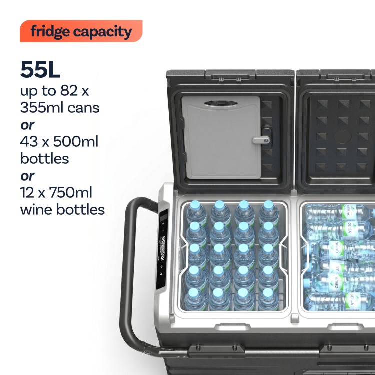 electriQ 55 Litre Portable Compressor Car Fridge Freezer