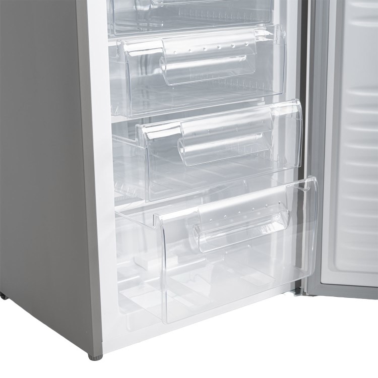 electriQ 91 Litre Freestanding Under Counter Freezer - Silver