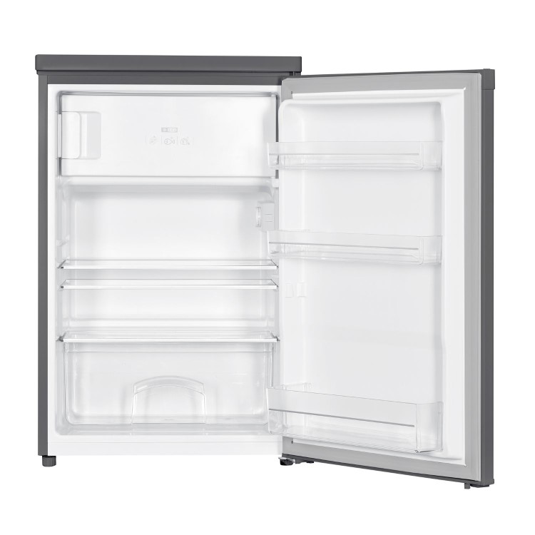 electriQ 109 Litre Freestanding Under Counter Fridge with Ice Box - Silver