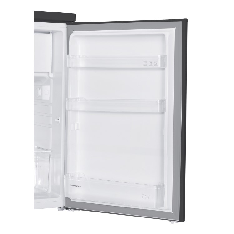 electriQ 109 Litre Freestanding Under Counter Fridge with Ice Box - Silver