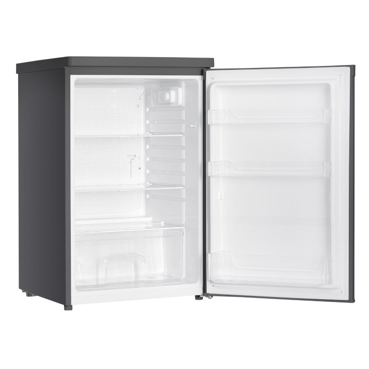 electriQ 127 Litre Freestanding Under Counter Larder Fridge - Silver