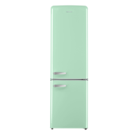 electriQ 244 Litre 60/40 Retro Freestanding Fridge Freezer - Mint Green