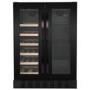 electriQ Dual Zone Wine and Drinks Cooler - Black Glass