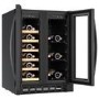 Refurbished electriQ eiQ60DDWINEBG Dual Zone Wine and Drinks Cooler Black Glass