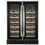 electriQ 34 Bottle Capacity Dual Zone Wine Cooler - Stainless Steel