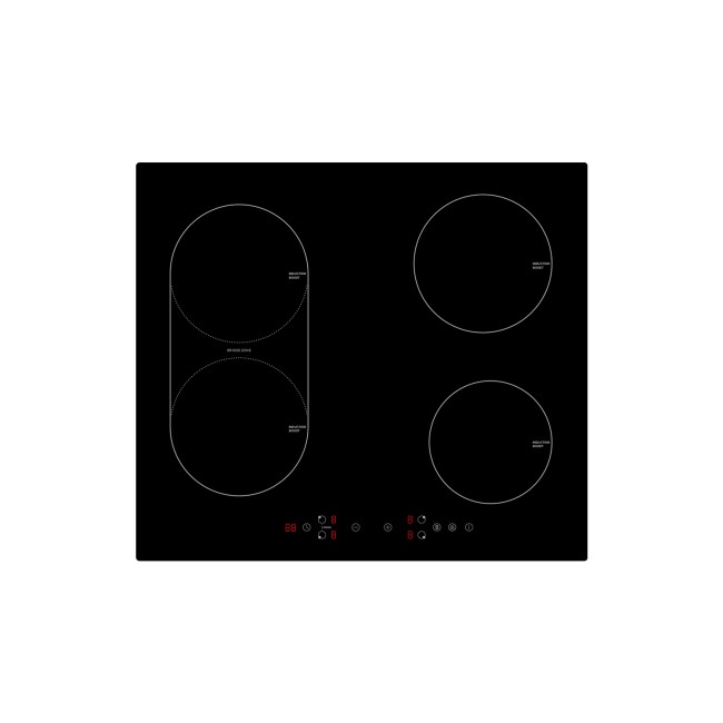 electriQ 60cm 4 Zone Induction Hob with Bridge Zone electriQ