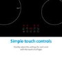 Refurbished electriQ eiQ60INDTOUCH 60cm 4 Zone Induction Touch Control Hob Black
