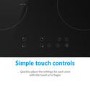 GRADE A1 - electriQ 60cm 4 Zone Induction Touch Control Hob