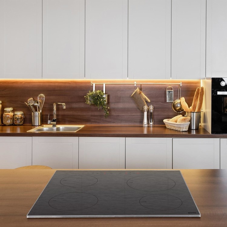 Refurbished electriQ eiQ60INDTPREM 60cm 4 Zone Plug In Induction Hob Grey Painted