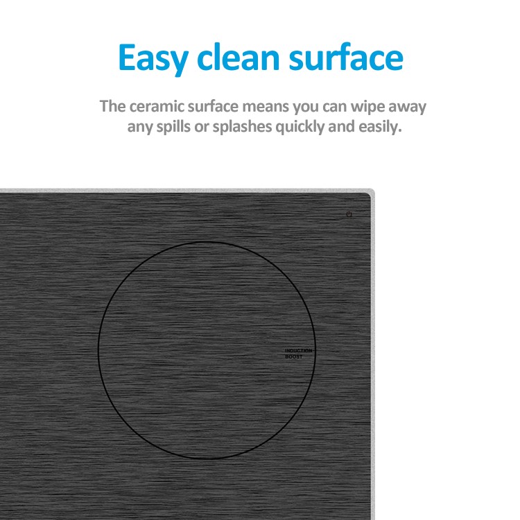 Refurbished electriQ eiQ60INDTPREM 60cm 4 Zone Plug In Induction Hob Grey Painted