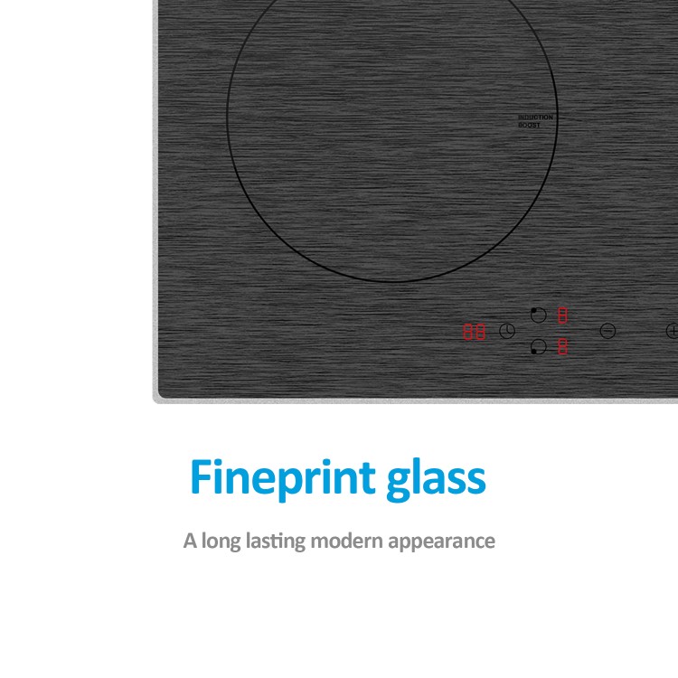 Refurbished electriQ eiQ60INDTPREM 60cm 4 Zone Plug In Induction Hob Grey Painted