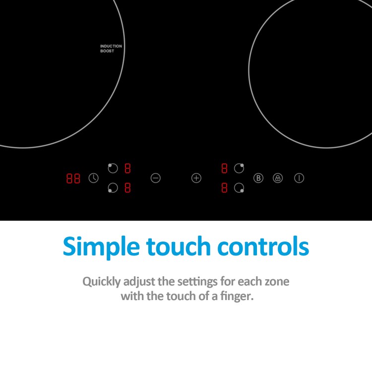 Refurbished electriQ eiQ60INDTP 60cm 4 Zone Induction Hob