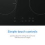 GRADE A1 - electriQ 60cm 4 Zone 13amp Touch Control Induction Hob - Plug in and go !  