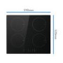 GRADE A1 - electriQ 60cm 4 Zone 13amp Touch Control Induction Hob - Plug in and go !  