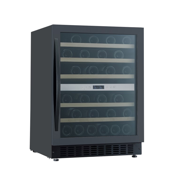 Refurbished electriQ eiQ60WINEBG Freestanding 46 Bottle Full Range Dual Zone Wine Cooler Black