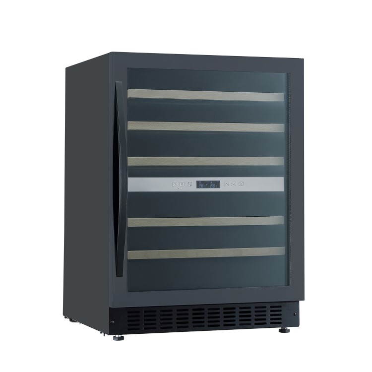 Refurbished electriQ eiQ60WINEBG Freestanding 46 Bottle Full Range Dual Zone Wine Cooler Black