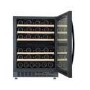 electriQ 46 Bottle Capacity Full Range Dual Zone Wine Cooler - Premium Dark Stainless Steel
