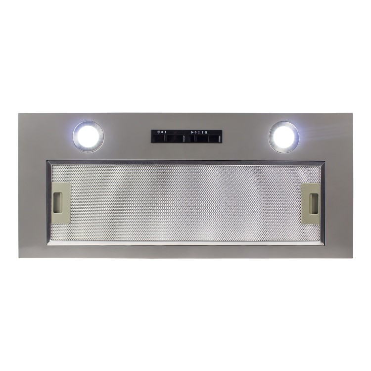 GRADE A1 - electriQ 70cm Canopy Cooker Hood Kitchen Extractor Fan in Silver - 5 Year warranty