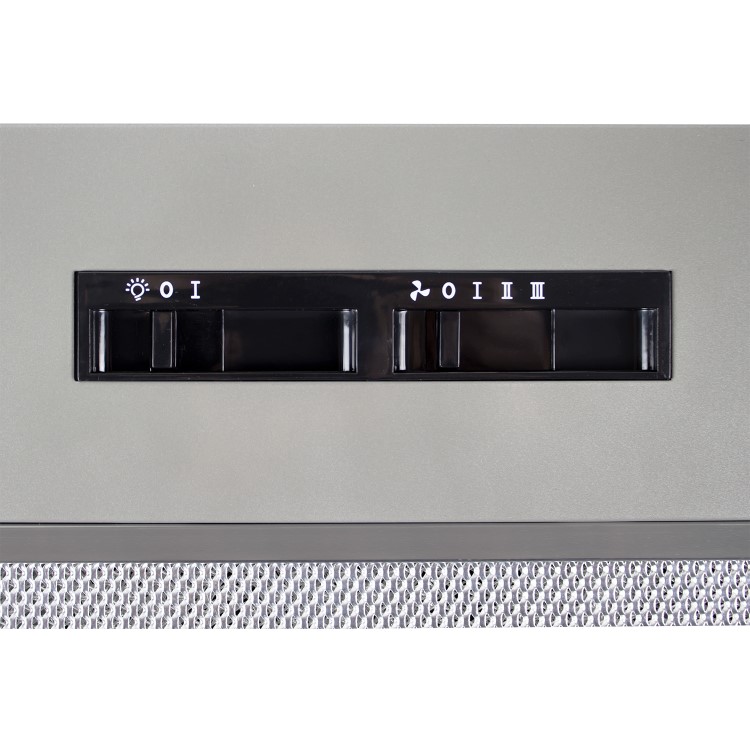 GRADE A1 - electriQ 70cm Canopy Cooker Hood Kitchen Extractor Fan in Silver - 5 Year warranty