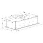 GRADE A1 - electriQ 70cm Canopy Cooker Hood Kitchen Extractor Fan in Silver - 5 Year warranty