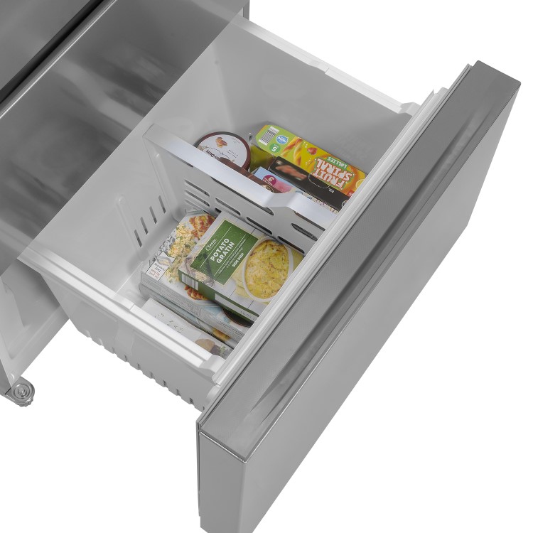 electriQ 70cm French Door Fridge Freezer in Stainless Steel