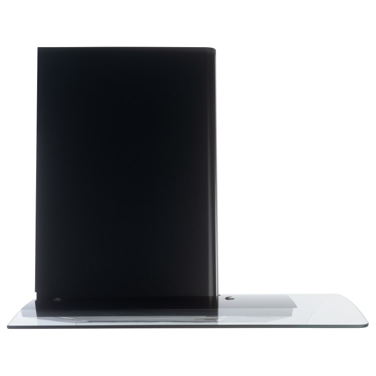 electriQ 75cm Curved Glass Chimney Cooker Hood - Black