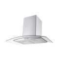 eiQ80CURVSCTM electriQ 75cm Curved Glass Chimney Cooker Hood - Stainless Steel