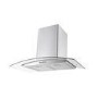 electriQ 75cm Curved Glass Chimney Cooker Hood - Stainless Steel