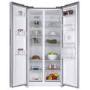 electriQ 430 Litre Side-By-Side American Fridge Freezer - Silver