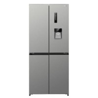 electriQ 415 Litre Four Door American Fridge Freezer with Water Dispenser - Stainless Steel