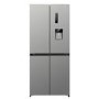 electriQ 415 Litre Four Door American Fridge Freezer with Water Dispenser - Stainless Steel
