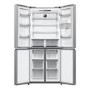 electriQ 415 Litre Four Door American Fridge Freezer with Water Dispenser - Stainless Steel