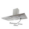 electriQ 90cm Traditional Chimney Cooker Hood - Stainless Steel