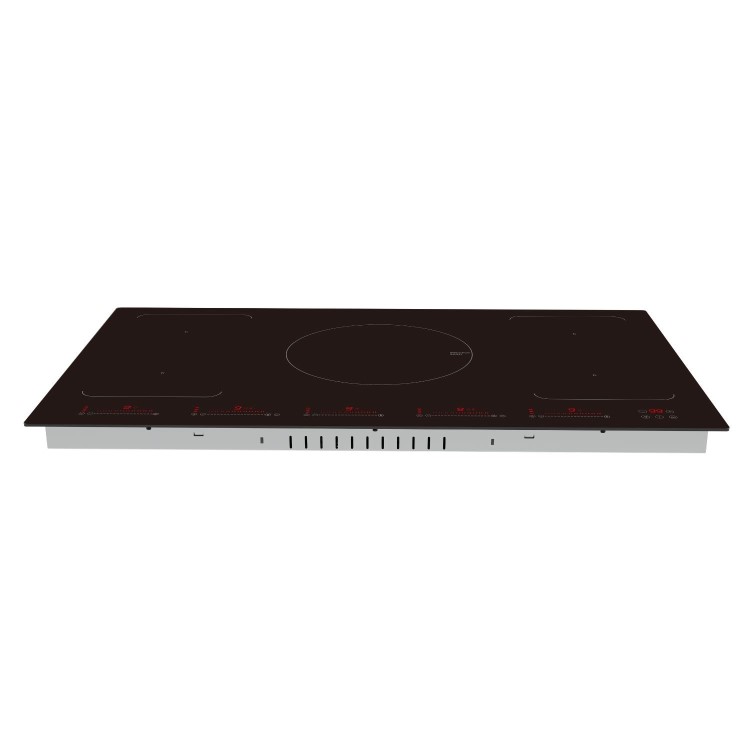 electriQ 90cm Induction Hob with 2 Flex Zones - Black