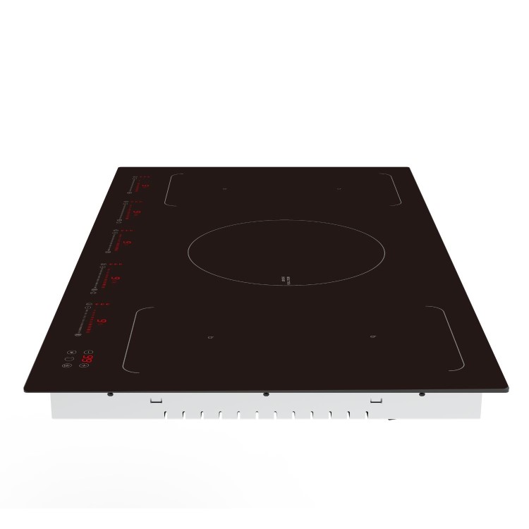 electriQ 90cm Induction Hob with 2 Flex Zones - Black