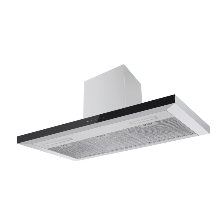 electriQ 90cm Slimline Chimney Cooker Hood - Stainless Steel
