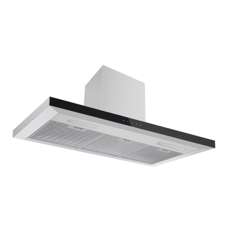 electriQ 90cm Slimline Chimney Cooker Hood - Stainless Steel