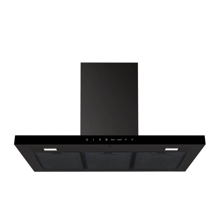 electriQ 90cm Slimline Chimney Hood - Black