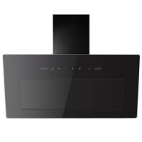 electriQ 90cm Angled Chimney Cooker Hood - Black